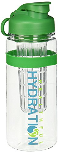 Healthful Hydration: Premium Tritan Fruit Infusing Sport Water Bottle Infuser - 32Oz Ounce (Green) #TOP5