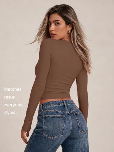 Image of Trendy Queen Womens Long Sleeve T Shirts Fall Fashion Basic Y2K Tops 2026