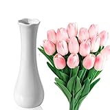Ce bouquet de tulipes artificielles peut être planté directement dans de la terre, du gravier, du sable ou un mélange de fleurs, seul ou avec d'autres bouquets, pour une présentation impressionnante. Il est très joliment présenté dans un vase.
