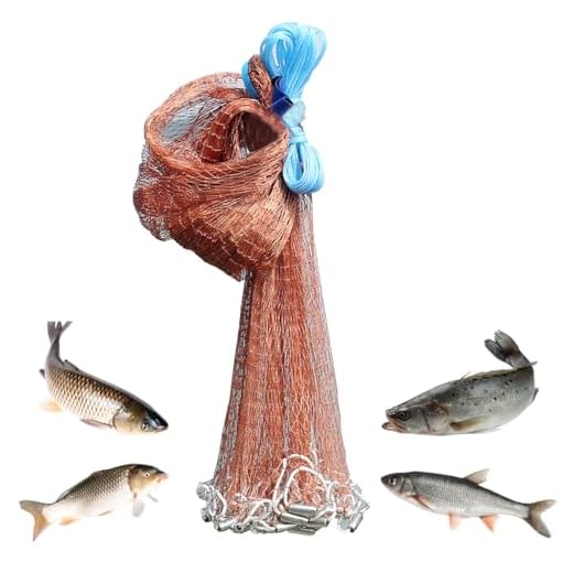 Proberos® Fishing Cast Net with Storage Bag Fishing Cast Net Heavy Duty Mesh Fishing Cast Net Quick Sinking for Freshwater & Saltwate