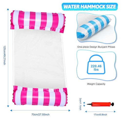 Lunriwis 2 Pack Pool Float pool inflatables,Water Hammock Inflatable Swimming pool inflatables for adults, 4-in-1Multi-Purpose Water Floating Rafts for Pool Lake Beach - Image 3