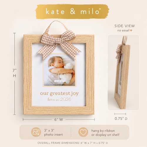 Kate & Milo Our Greatest Joy Born in 2026 Baby Photo Frame — 사진 2