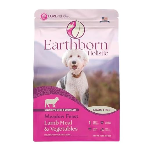 Earthborn Holistic Meadow Feast Lamb Meal & Vegetables Grain-Free Dry Dog Food 4 lb