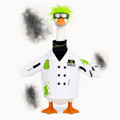 QIONG Halloween Dr. Goose-13 3-Piece Mad Scientist Porch Goose Outfits - image 5