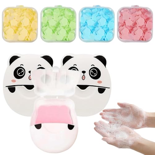 7 Pezzi 400 Fogli di Sapone da Viaggio, Sapone in Fogli, Sapone in Fogli da Viaggio, Fogli di Sapone Portatili Carta da Viaggio da Campeggio USA E Getta Pulito E Igienico Quando Si Esce