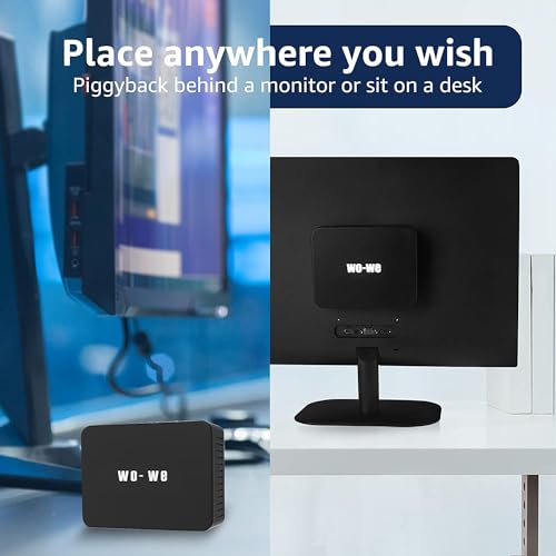 Image of wo-we Mini PC with Intel Celeron N4020 Processor, Intel UHD Graphics 600 Delivers 4K Crisp Visual expereience,4GB RAM, 128GB eMMC
