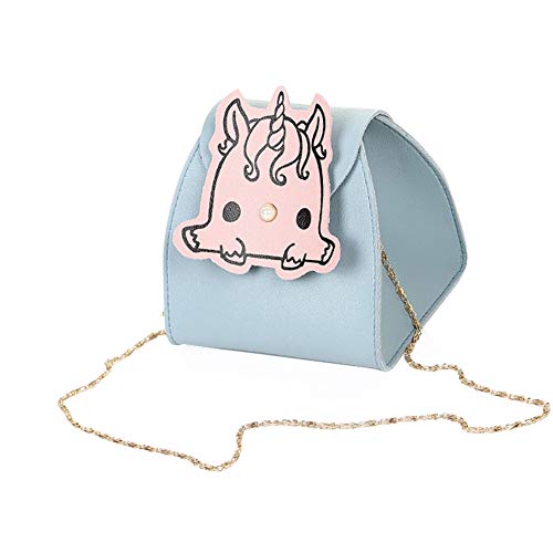 Wakerda Geldbörse für Damen, Geldbörse mit Aufdruck und Umhängetasche, Blau Cover