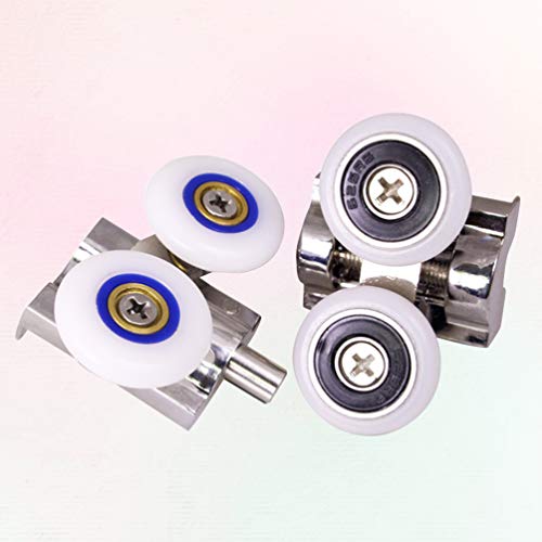 IMIKEYA 2 peças de rolos de porta de chuveiro de liga de zinco, duas polias para casa, quarto, cozin