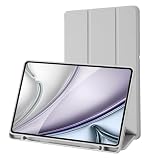 Funda Protectora Compatible con Samsung Galaxy Tab S6 Lite 10,4 Pulgadas 2024/2022/2020 SM-P620N/P625N/P610/P613/P615/P619 con portalápices, activación/desactivación automática (Gris)