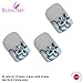 False Nails Bling Art French Fake Matte Gel Glitter Polished Squoval 24 Acrylic Medium Tips Glue (White, Black)