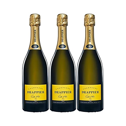 Champagne Drappier Carte d'Or coffret de 3 bouteilles brut blanc pour offrir