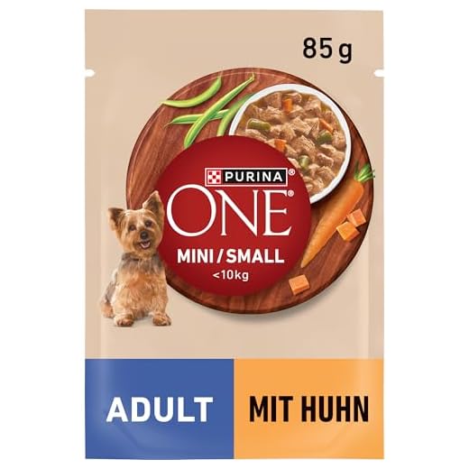 PURINA ONE Mini Hunde Nassfutter mit Huhn