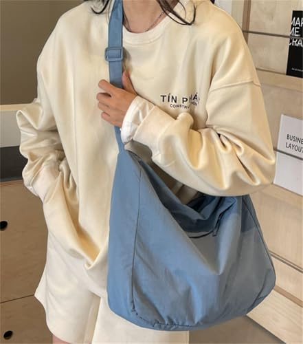 Waterproof Nylon Crossbody Tote Bag Unisex Hobo Shoulder Bag Lightweight Purse Multi-pocket Casual Work Travel Gym Zip3