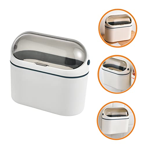 Caneca de basura rectangular para pared en plástico azul oscuro miniatura 3