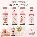 Retro Strawberry Milk Carton vase –Vintage Inspired Kawaii Ceramic -Pink Strawberry Flower vase -Cute Accent Decor for Your Home Kitchen Office