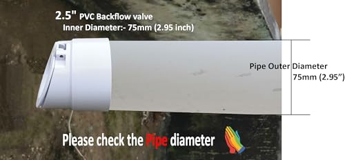 Image of ESEKSAFAR 75mm PVC Drain Backflow Valve Anti Rats Cockroaches, Snakes Backflow Strainer Cap,Cover,Hose Non Return Water for pipe (2.5 inch PVC Drain Valve)