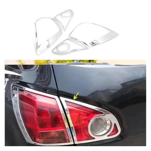 Protector luz trasera para Nissan Qashqai 2007-2013 con acabado cromado elegante 5