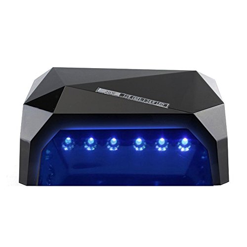 Nail Dryer UV LED Lamp, Aibay Gel Nail Polish Dry Timing Light No Harm Manicure Machine Timing Lamp (Black)