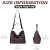 KlaOYer Gewebte Wildleder-Tragetasche für Damen, Sommer, Strand, Hobo-Tasche, große Reise-Umhängetasche, vegan, Umhängetasche, handgefertigte Handtasche (Khaki) #5