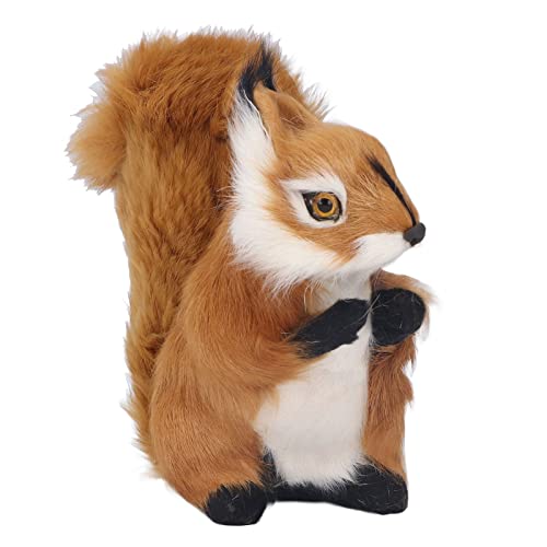 MagiDeal Plüsch-Eichhörnchen Figur – 12 Cm, Braun, Deko Für Weihnachten & Zuhause