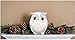 QIAOIDEA Rustic Carved Owl Figurine - Chubby Owl Decor for Home and Office - Shelf, Desktop, Cabinet, Fireplace Mantel