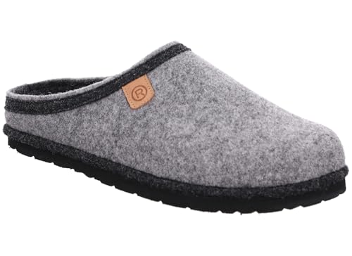 Rohde Herren Pantoffel Filz Hausschuh Wechselfußbett Weite G H.Meran 6910, Größe:43 EU, Farbe:Grau
