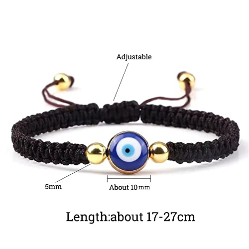 Korean Style Hand Strap Cool Unique Jewelry Handmade Multi-color Acrylic Girl Gift Hand Rope (navy blue&gold)3