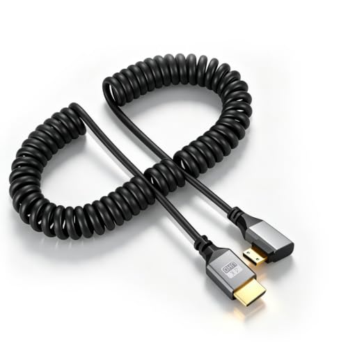 Image of Verilux Right Angle Mini HDMI to HDMI Cable, 4K 60Hz, 90 Degree Plug