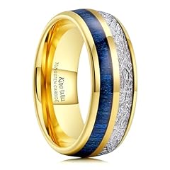 8mm Gold & Blue Maple Wood