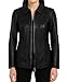 TRENDS GENESIS Women’s Leather Coats – Genuine Lambskin Long Leather Jacket for Women, Classic Black Car Coat Style L