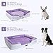 BELLA & PAL Orthopädisches Hundebett, 71x59 cm Ergonomisches Hundesofa für kleine/mittlere Hunde-Ohne Montage, Eierschaum | wasserdichter Einlage | Flanell Abnehmbarer Bezug | Rutschfester Boden, Lila