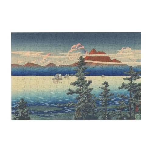 川瀬巴水 雲仙岳 パズル 300ピース 木製 ジグソーパズル リラックス 気分転換 壁飾り 絵画 お誕生日プレゼント ギフト 初心者向け 38*26cm