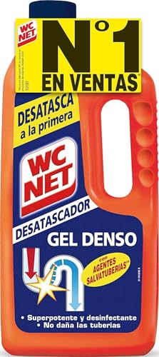 WC Net - Energy Desatascador Gel para Tuberías, Desatasca a la Primera, 1L, El embalaje puede variar