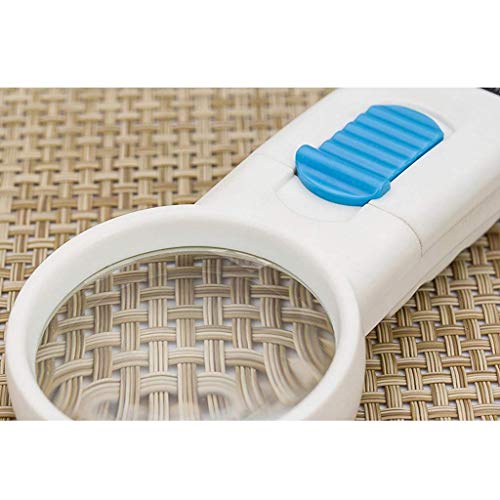 LED Light 6-krotna ręczna lupa do czytania ze szkła powiększającego 66 mm bez zniekształceń optyka Szklana soczewka HD dla seniorów Niskowidzące czytanie Książki Strony Czasopisma Gazety Produkty biu