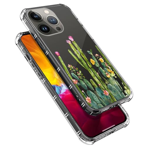 Coque compatible avec iPhone 15 Pro silicone motif cactus 6,1" - 6