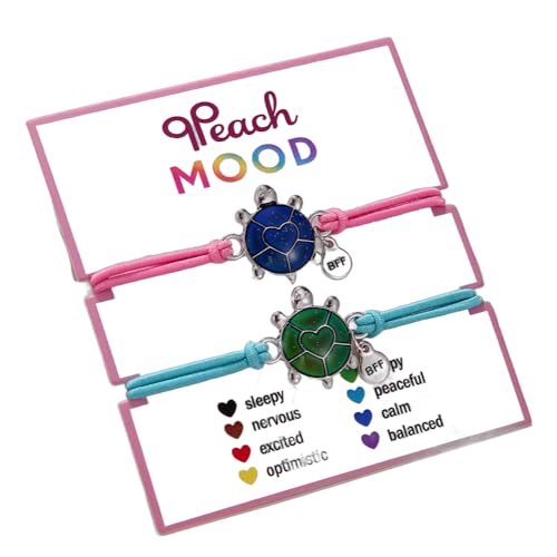Dinosaur Frog Turtle Dragon Color Changing Mood Bracelet Set for Women Emotion Feeling Temperature Sensing Wrap Bracelet with Card Friendship Jewelry