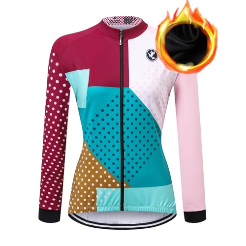 UGLY FROG Maillot Ciclismo Mujer Invierno Ropa Bicicleta MTB Manga Larga Térmica Camiseta Ciclismo Temperatura Exterior 5-15 ° C