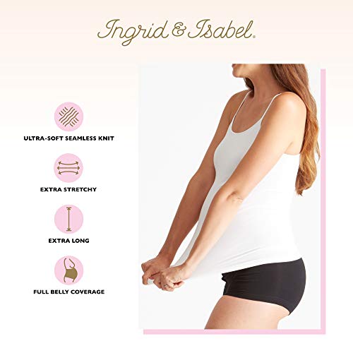 Ingrid & Isabel Seamless Maternity Cami | X-Long | Designed For Growing Bellies Black #TOP1