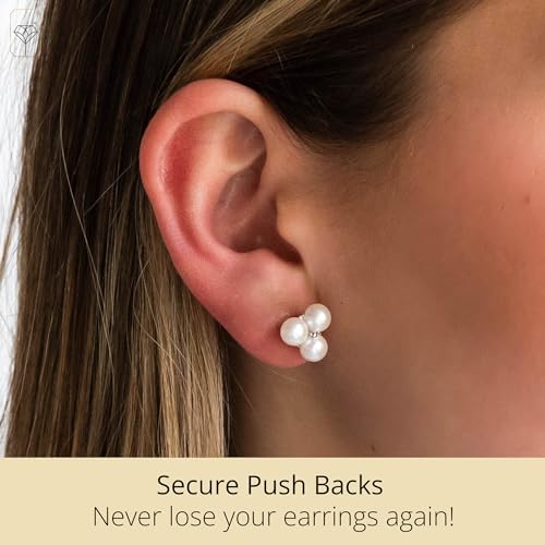 Freshwater Pearl Earrings for Women in Sterling Silver | Sterling Silver Pearl Earrings in Various Styles by MAX + STONE4