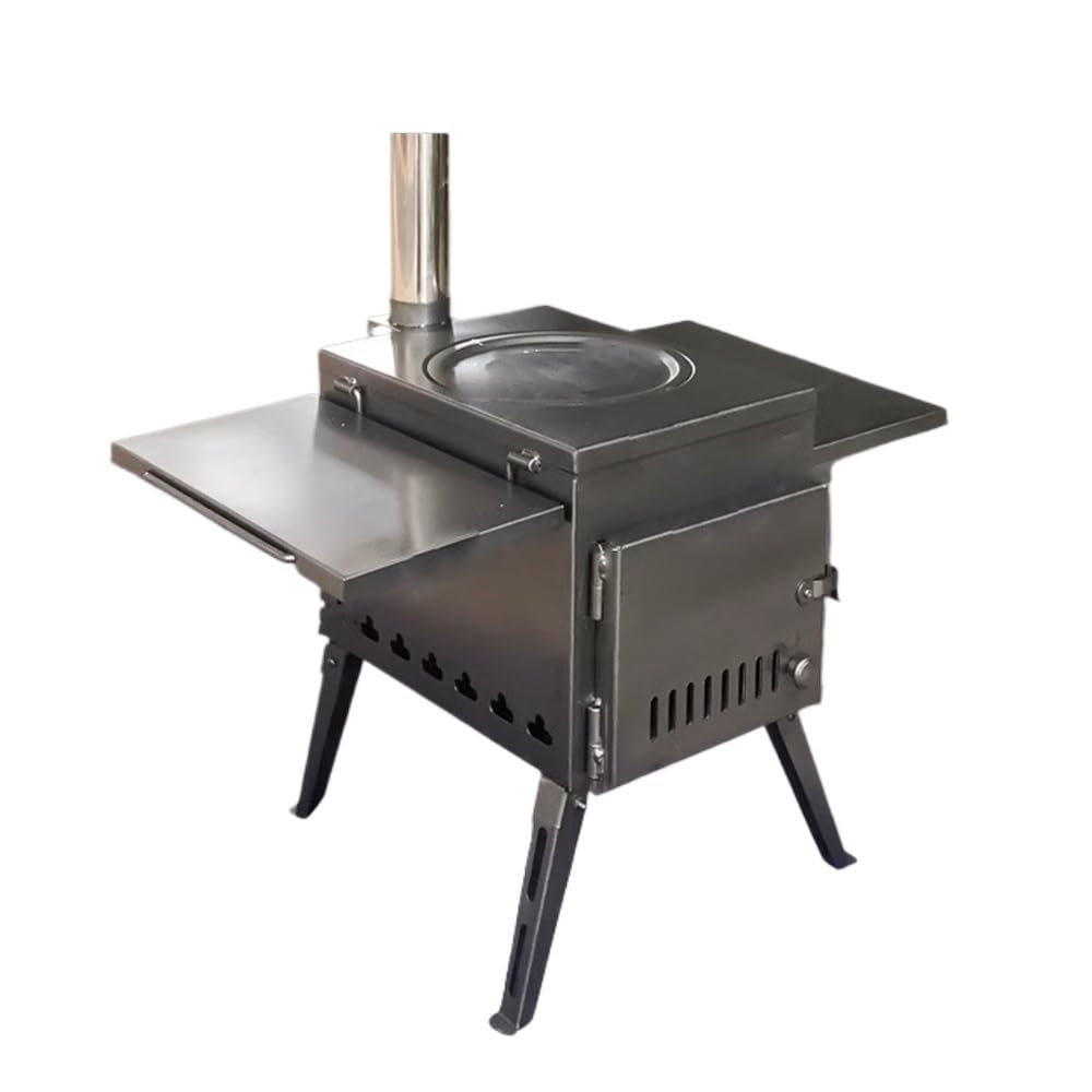 Stove heater, camping wood stove Outdoor Wood Stove Portable Tent Camping Picnic Fire Heating fire pits for garden(Small)