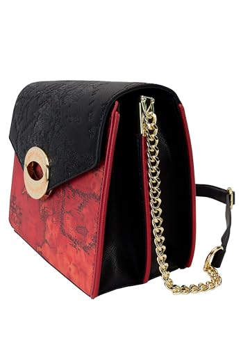 Loungefly WB Lord of the Rings The One Ring Crossbody Bag | Adult Bags Red Map of Middle-Earth Purse2