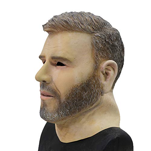 HENGYUTOYMASK Latex Human Face Mask Strong Man Party Costume Cosplay Dress Up Halloween Novelty