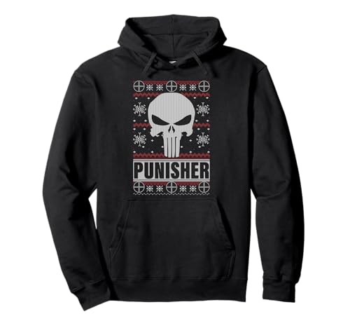 Marvel Punisher Skull Ugly Christmas Pullover Hoodie