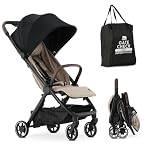 Deryan Air Travel Buggy - Cabin Approved - Compact Stroller & Travel Bag 8 kg - Travel Stroller for Life On The Go - Foldable & Lightweight - Suitable from Birth to 4 Years (0-4 Years) - Nougat