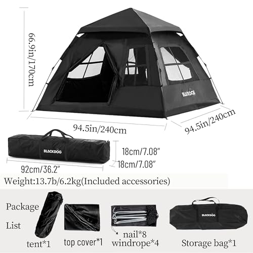 Carpa portátil para camping Windhike 4 personas 5m2 miniatura 2