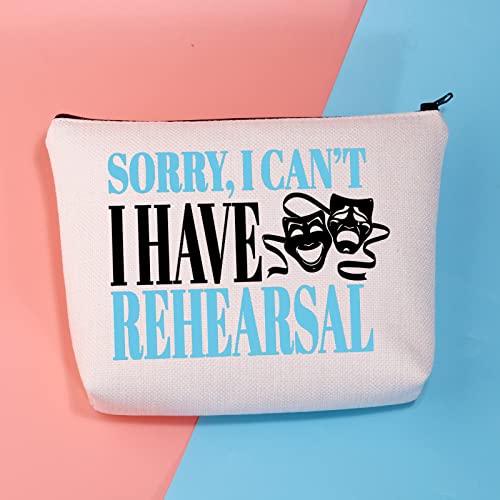 Theater Makeup Bag Drama Actor Actress Gifts Comedy Tragedy Mask Theatre Bag Sorry i Can't i Have Rehearsal Funny Drama Student Gift (I Have Rehearsal) - Image 3