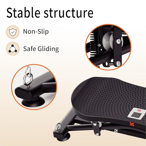 Image of Balance Board for Adults, Rocking Stepper with Resistance Bands, Portable Wobble Board with LCD Monitor, 300 lbs Capacity Ski Trainer for Full Body Workout at Home Gym