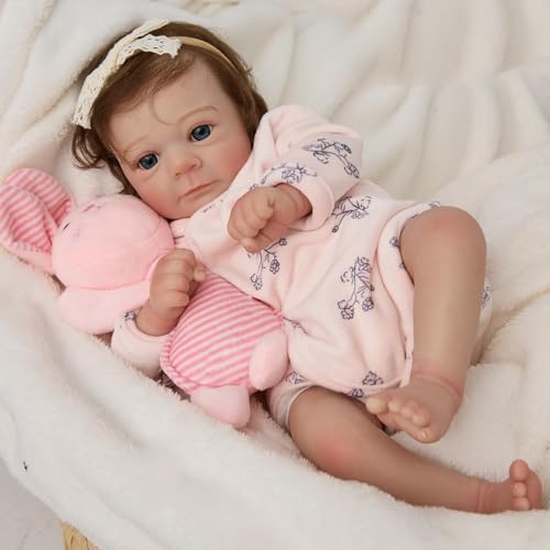 MYREBABY Muñeca Bebé Realista Reborn de 43 cm Claire miniatura 6