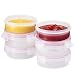 Komax Biokips Food Storage Small Round Snack and Dip/Soup container 19oz. (set of 6) - Airtight, Leakproof With Locking Lids - BPA Free Plastic - Microwave, Freezer and Dishwasher Safe