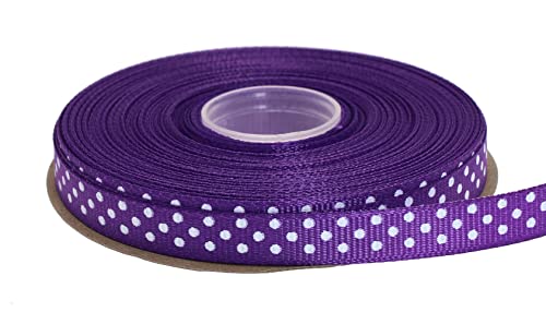 DXEUD Polka Dot Grosgrain Ribbon 25 Yard Each Roll 100% ...